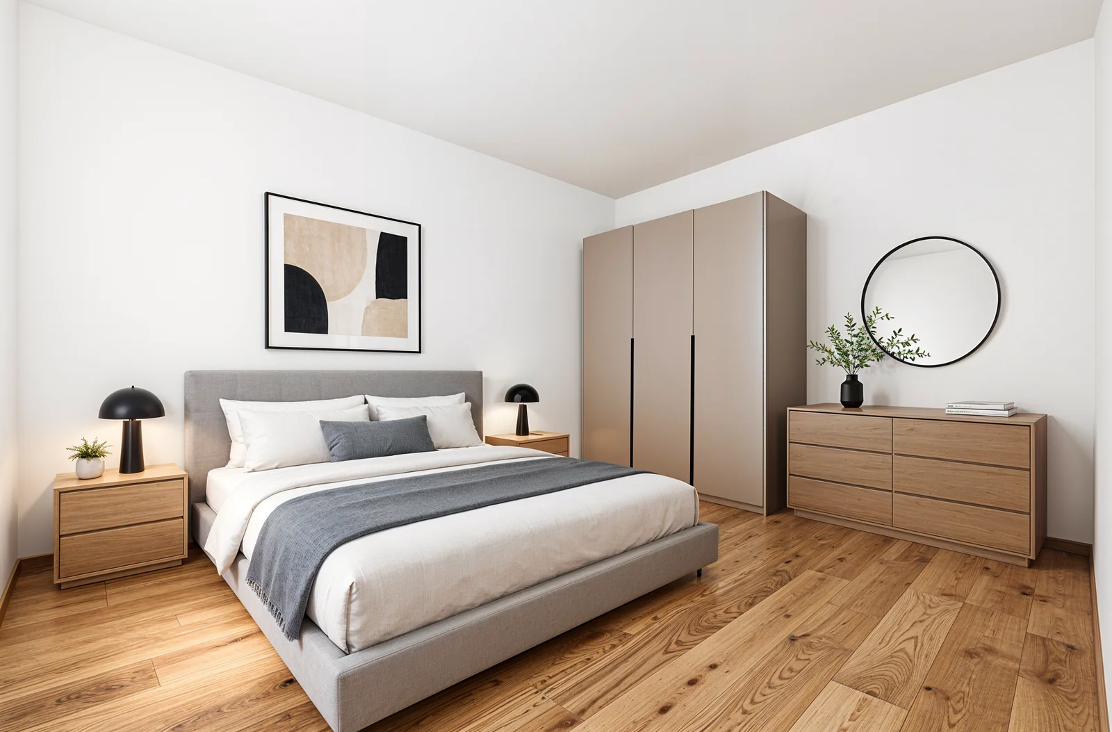 Ilustrativní návrh ložnice Residence U Lesa